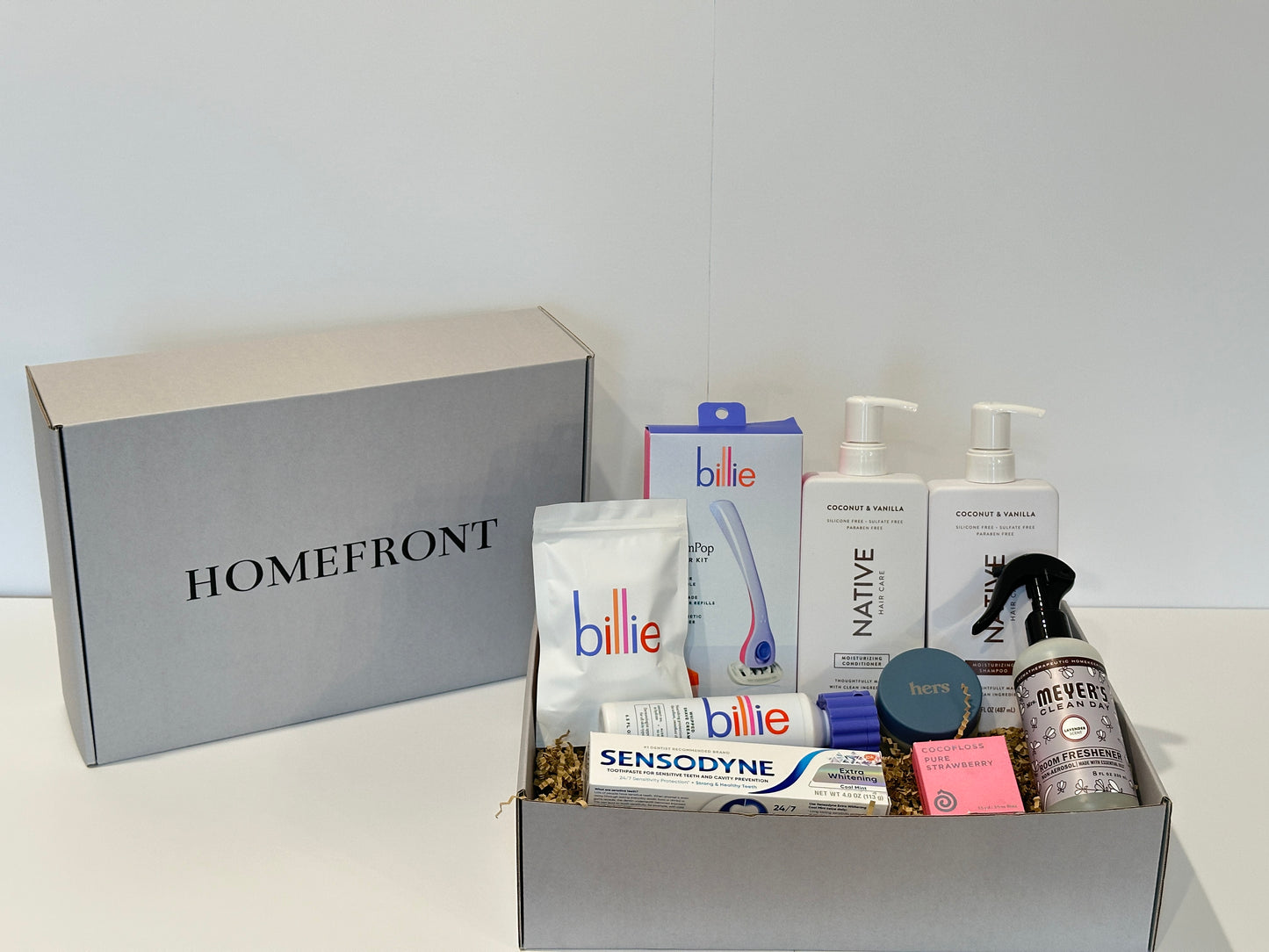 Care package for deployed service member with hygiene products